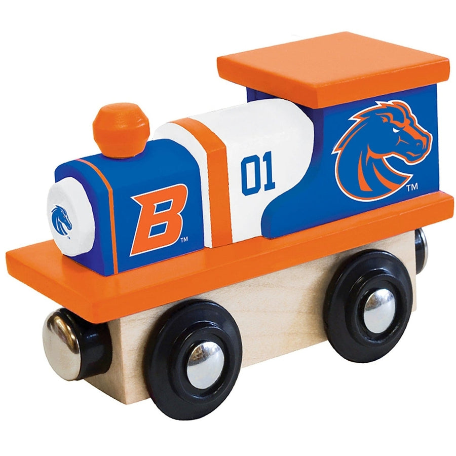 Boise State Broncos Wooden Toy Train Engine for Kids Ages 3 and Up Image 1