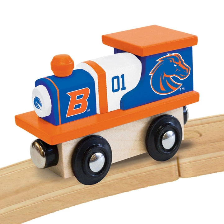 Boise State Broncos Wooden Toy Train Engine for Kids Ages 3 and Up Image 3