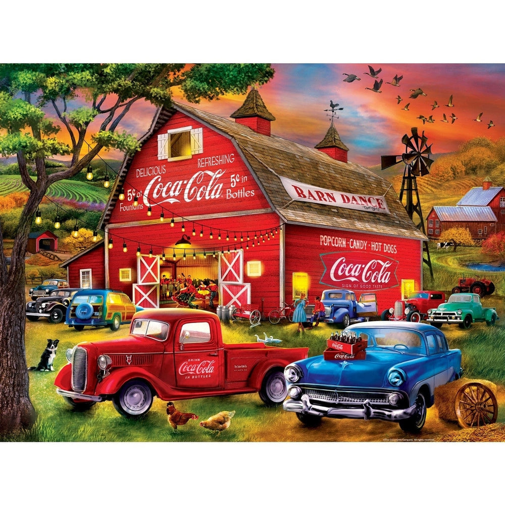 Coca-Cola Barn Dance 300 Piece EZ Grip Jigsaw Puzzle 18x24 Eco-Friendly Image 2