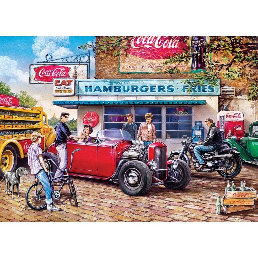 Coca-Cola Hot Rods 1000 Piece Jigsaw Puzzle 19.25 x 26.75 Recycled Material Image 2