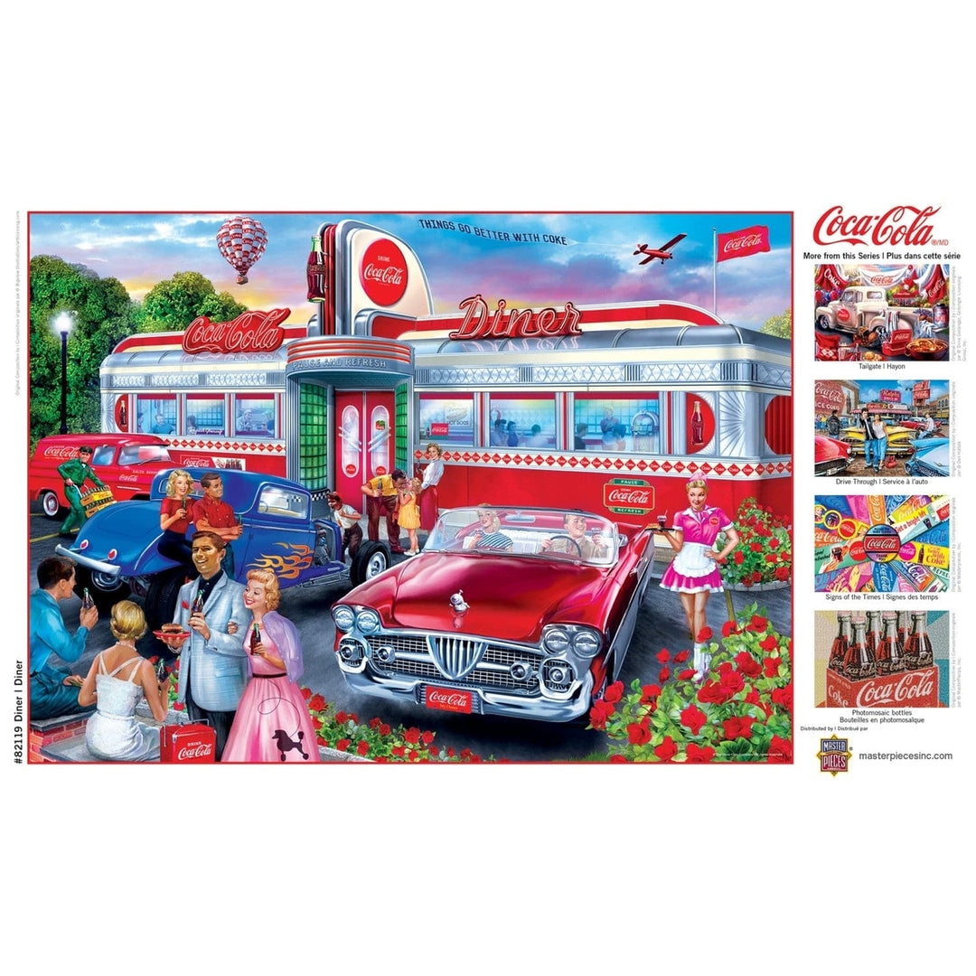 Coca-Cola Diner 1000 Piece Jigsaw Puzzle by Chris Bigelow Eco-Friendly Chipboard Image 4