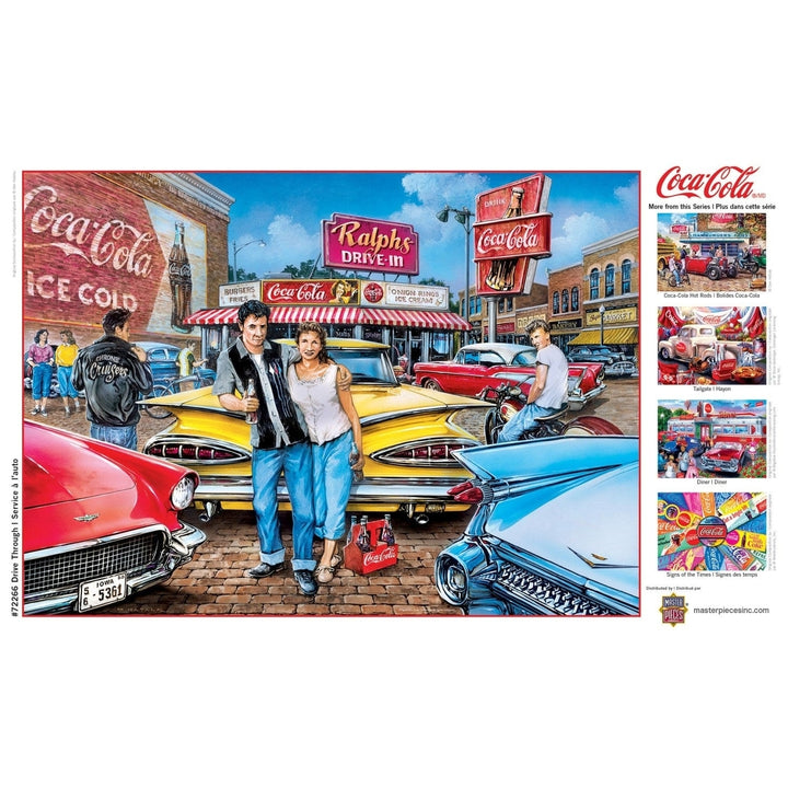 Coca-Cola Drive Through 1000 Piece Jigsaw Puzzle Vintage Hot Rod Nostalgia Image 4