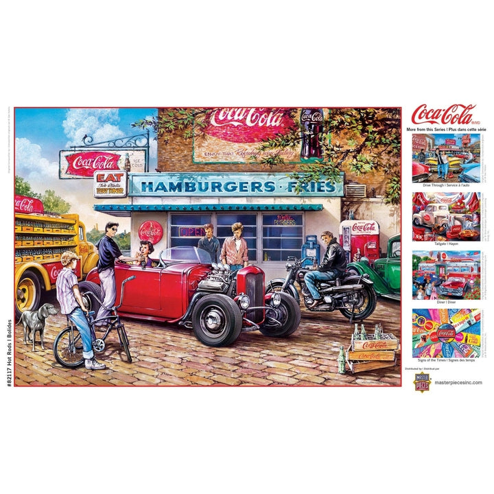 Coca-Cola Hot Rods 1000 Piece Jigsaw Puzzle 19.25 x 26.75 Recycled Material Image 4