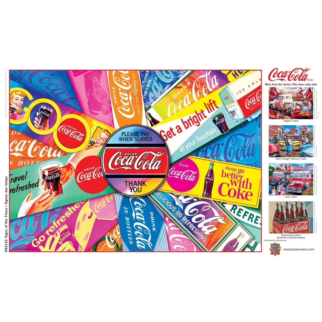 Coca-Cola 1000 Piece Jigsaw Puzzle Signs of the Times Recycled Material 19.25"x26.75" Image 4