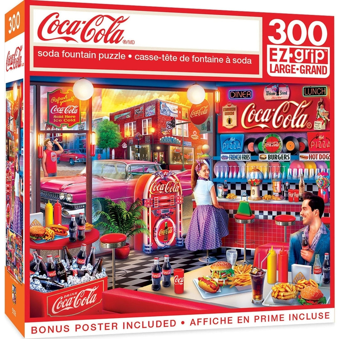 Coca-Cola - Soda Fountain 300 Piece EZ Grip Jigsaw Puzzle Image 1