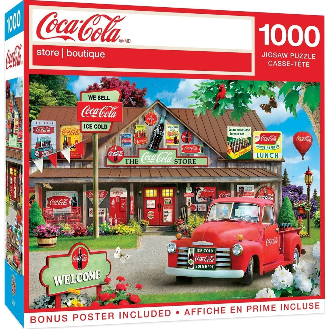 Coca-Cola 1000 Piece Jigsaw Puzzle Vintage Store Collectible American Treasures Image 1