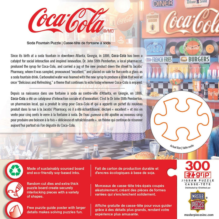 Coca-Cola - Soda Fountain 300 Piece EZ Grip Jigsaw Puzzle Image 3