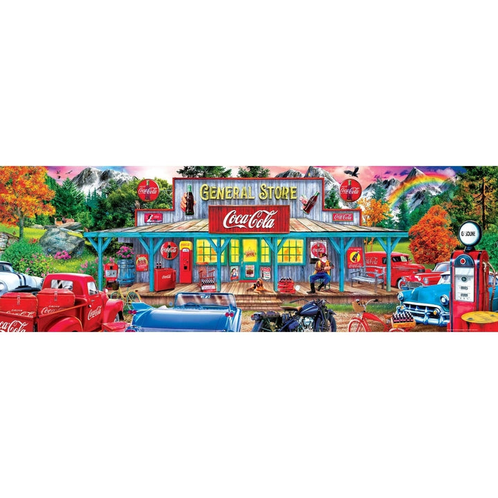 Coca-Cola 1000 Piece Panoramic Jigsaw Puzzle Stop-n-Sip Eco-Friendly Chipboard Image 2