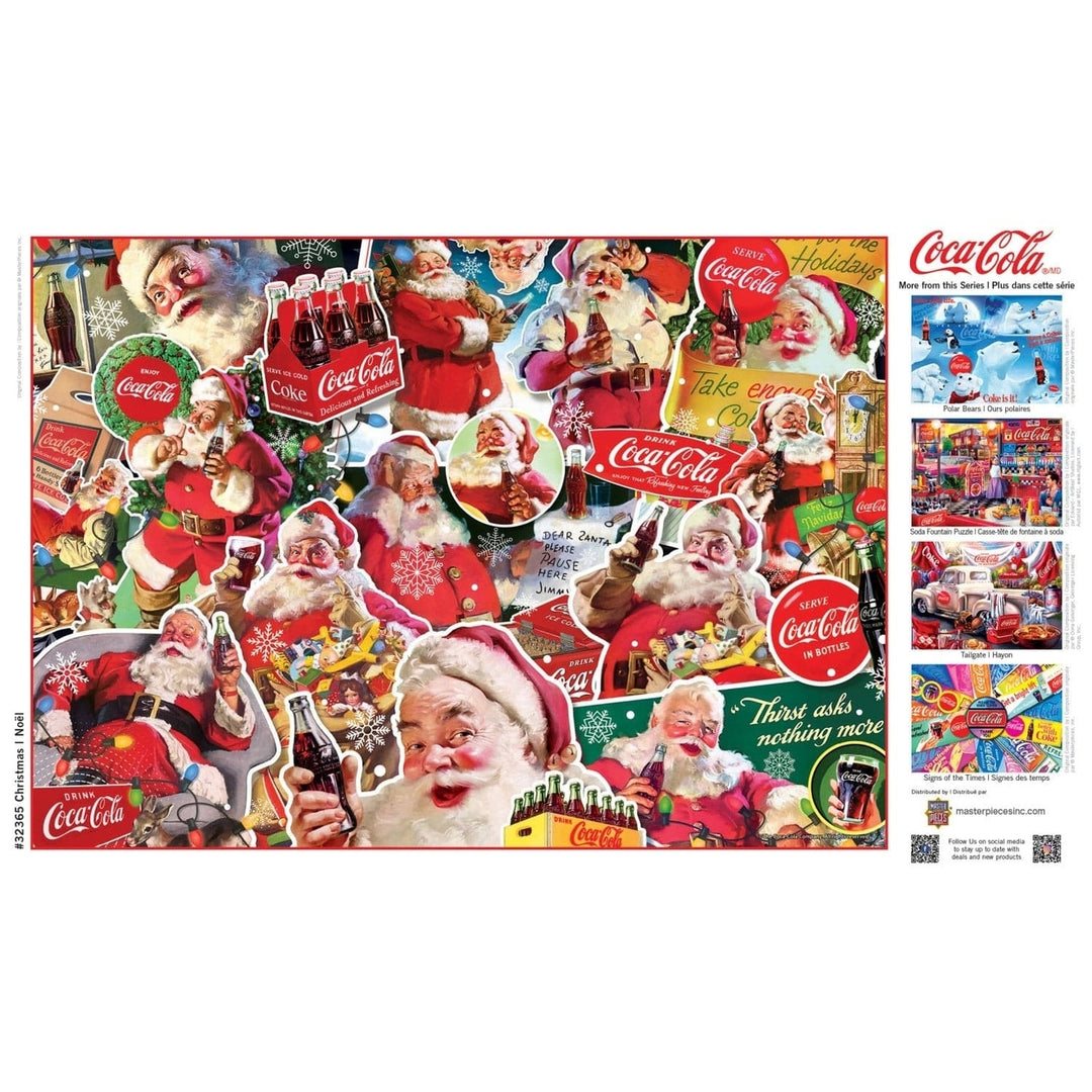 Coca-Cola Christmas Jigsaw Puzzle 500 Pieces Holiday Family Fun Classic Design Image 4