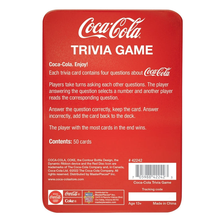 Coca-Cola Trivia Game with Collectible Tin Image 3