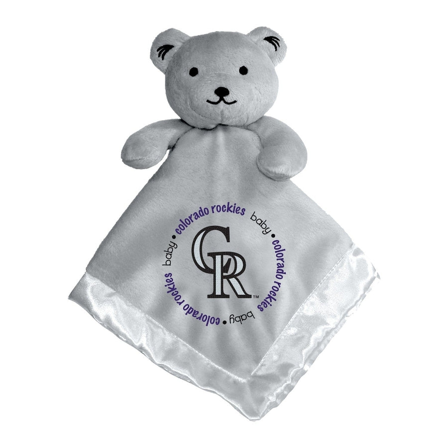 Colorado Rockies Security Bear Gray Soft Plush 14x14 Embroidered Logo Image 1