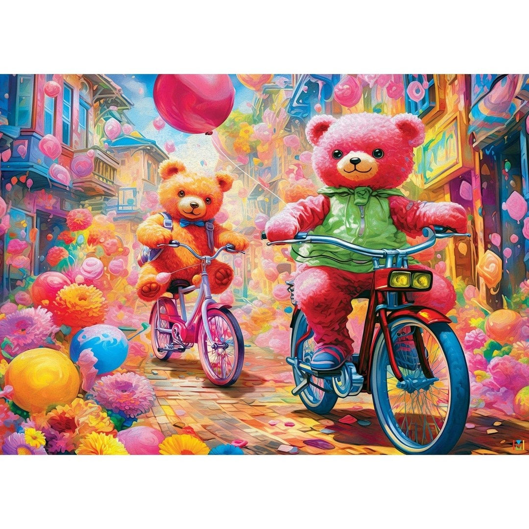 Colorize Teddy Bear Wonderland 1000 Piece Jigsaw Puzzle Whimsical Design Image 2