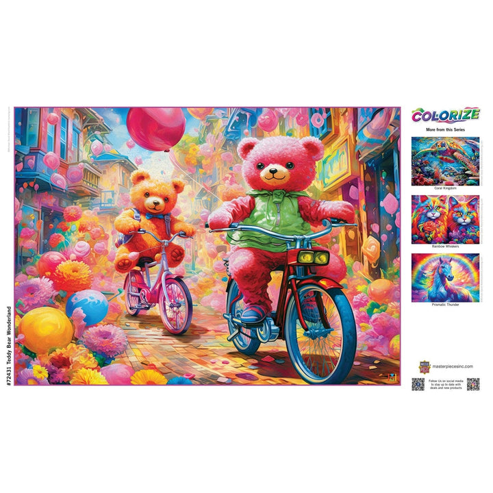 Colorize Teddy Bear Wonderland 1000 Piece Jigsaw Puzzle Whimsical Design Image 4