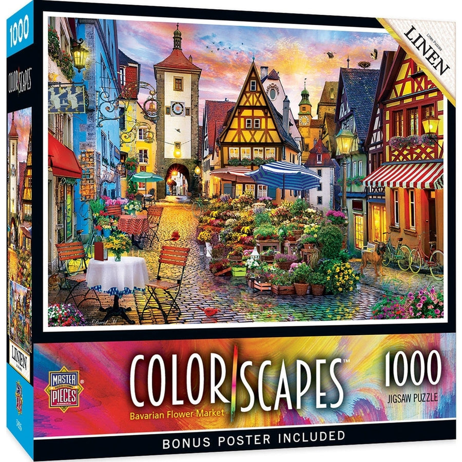 MasterPieces Bavarian Flower Market 1000 Piece Jigsaw Puzzle Eco-Friendly Materials Image 1