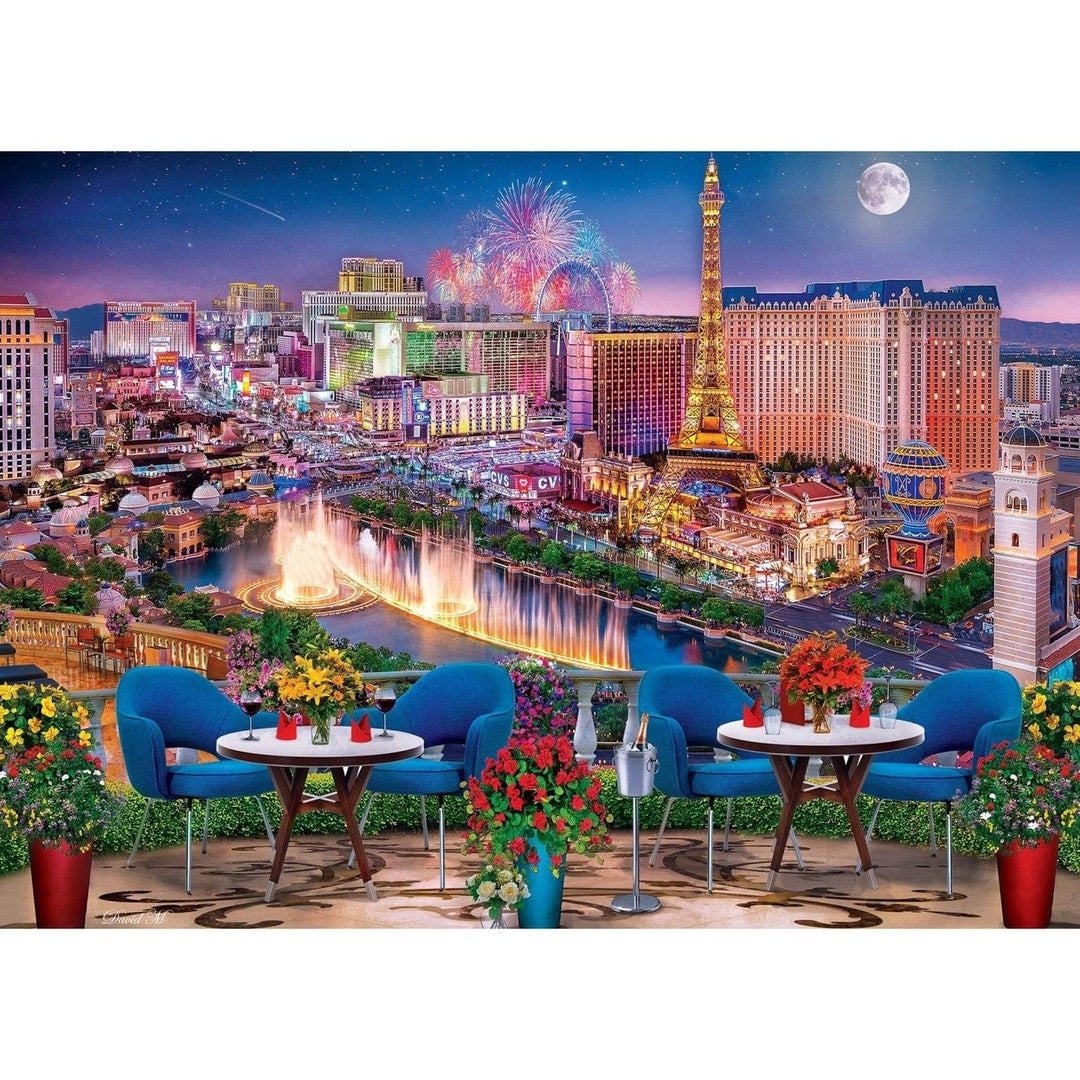 MasterPieces Colorscapes Las Vegas 1000 Piece Jigsaw Puzzle 19.25"x26.75" Recycled Image 2