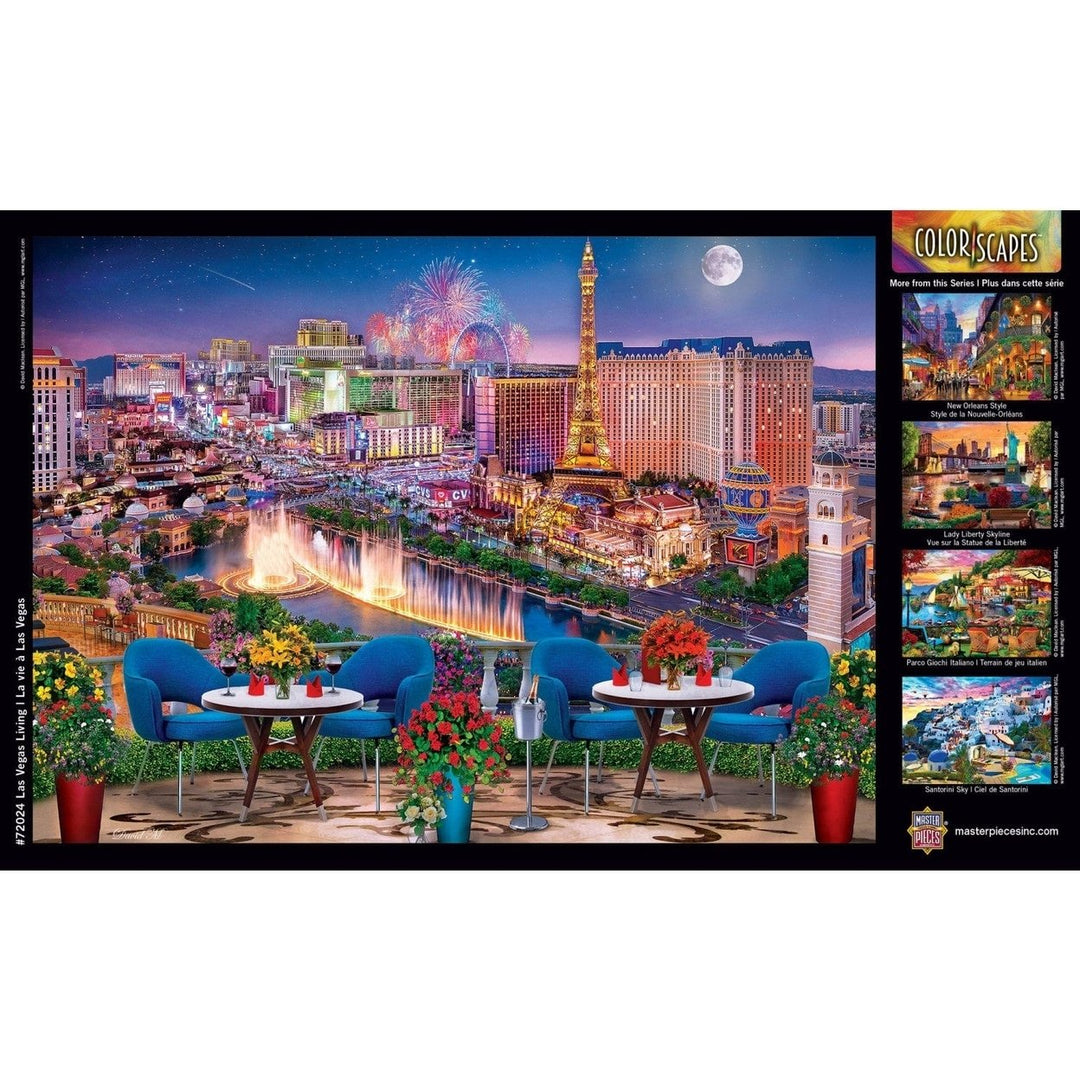 MasterPieces Colorscapes Las Vegas 1000 Piece Jigsaw Puzzle 19.25"x26.75" Recycled Image 4