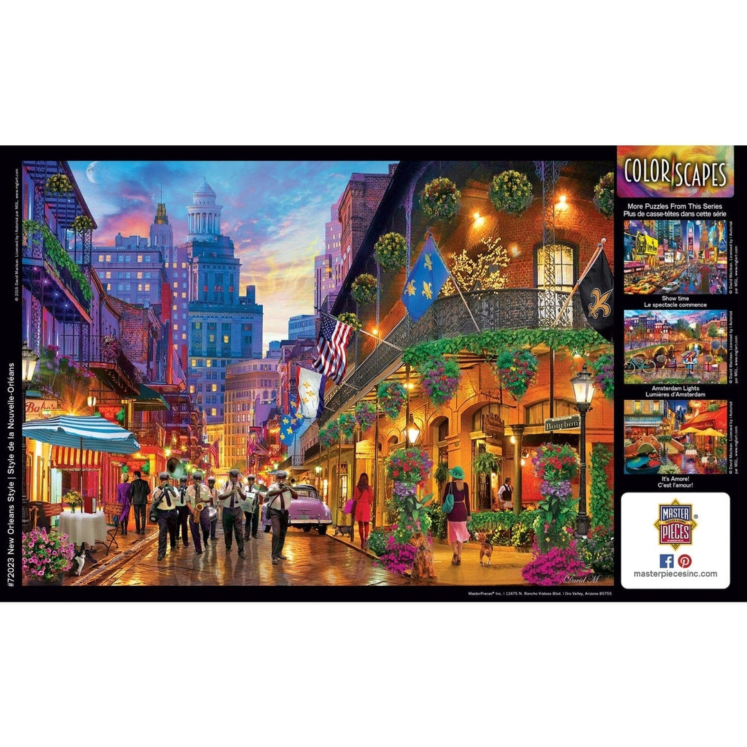 MasterPieces 1000 Piece Colorscapes Puzzle Orleans Street Musicians 19x27 Image 4