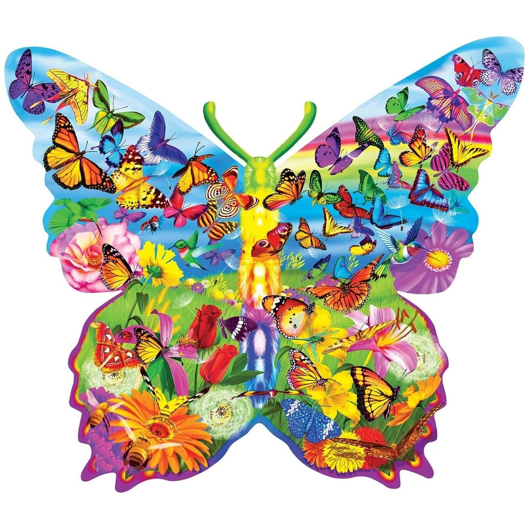 Contours Butterfly Surprise 1000 Piece Shaped Jigsaw Puzzle Eco-Friendly Design Image 2