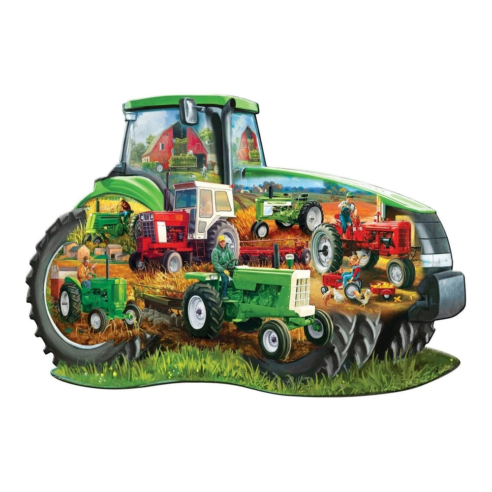 Contours Love of the Land 1000 Piece Shaped Jigsaw Puzzle Tractor Design Image 2