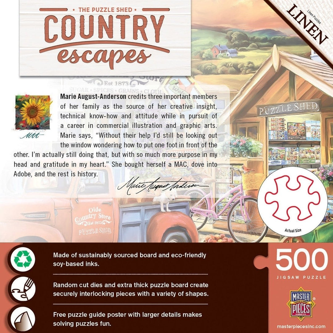 Country Escapes Puzzle Shed 500 Piece Jigsaw Puzzle Charming General Store Scene Image 3