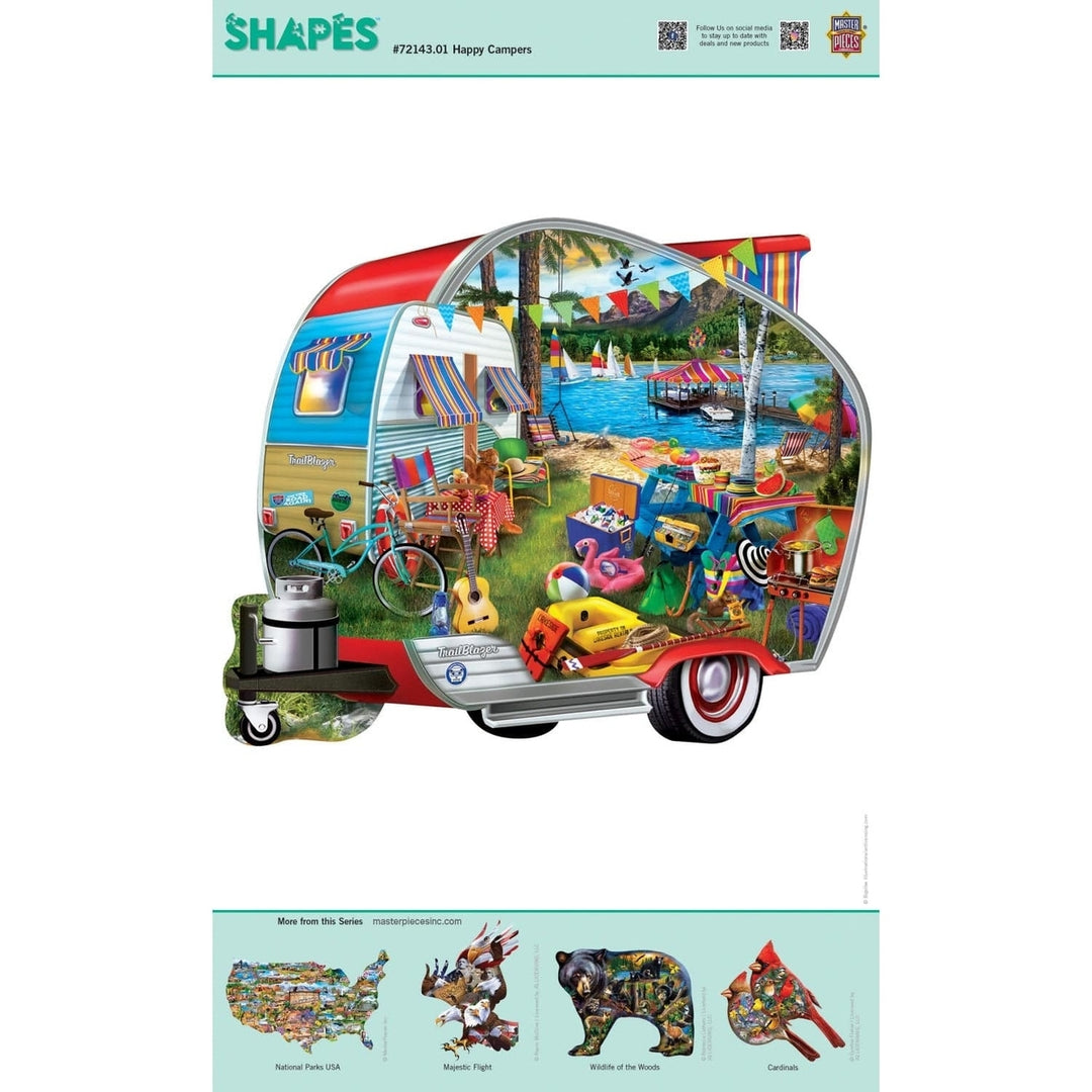 Contours Happy Campers 1000 Piece Shaped Jigsaw Puzzle Eco-Friendly Design Image 4