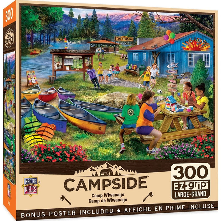 MasterPieces Campside Camp Wiwanago 300 Piece EZ Grip Jigsaw Puzzle 18x24 Image 1