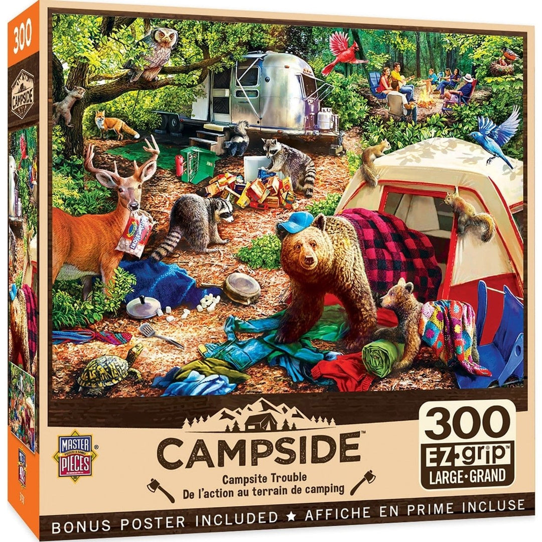 MasterPieces Campside 300 Piece EZ Grip Jigsaw Puzzle 18x24 Recycled Material Image 1