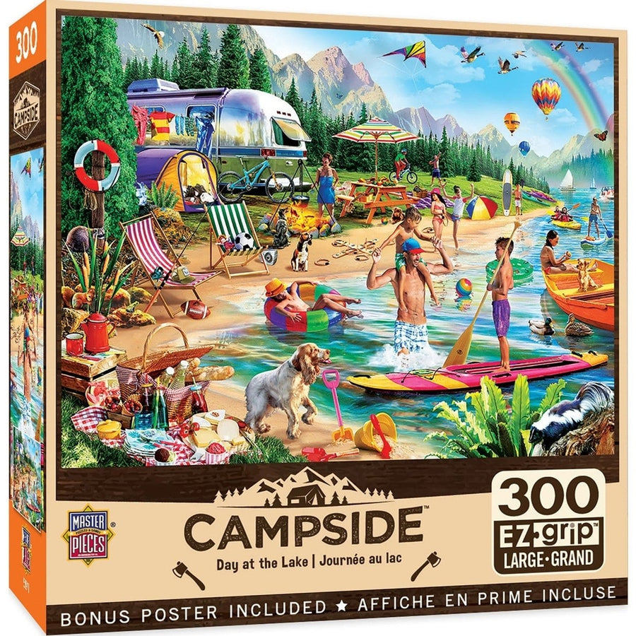 Campside - Day at the Lake 300 Piece EZ Grip Jigsaw Puzzle Image 1