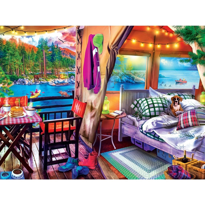 MasterPieces 300 Piece EZ Grip Jigsaw Puzzle Glamping Style Eco-Friendly Family Game Image 2