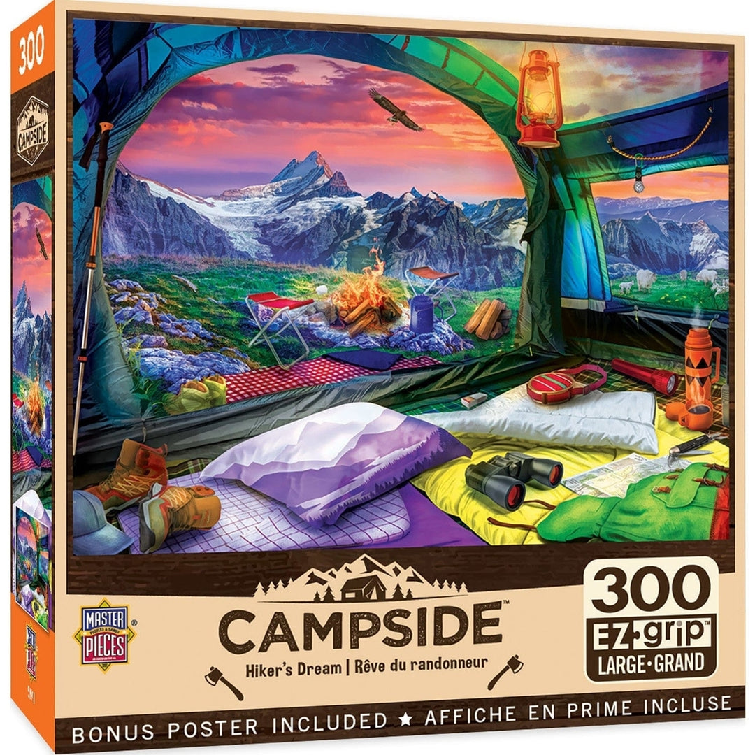 Campside Hikers Dream 300 Piece EZ Grip Jigsaw Puzzle 18x24 Eco-Friendly Chipboard Image 1