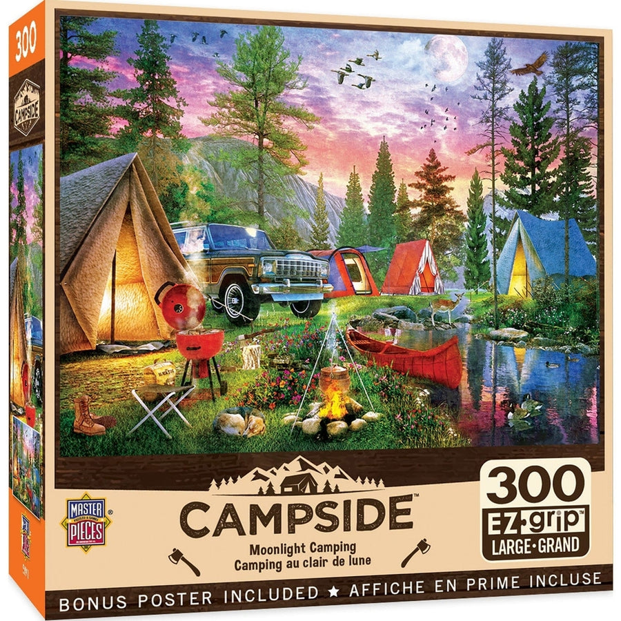 Campside - Moonlight Camping 300 Piece EZ Grip Jigsaw Puzzle Image 1