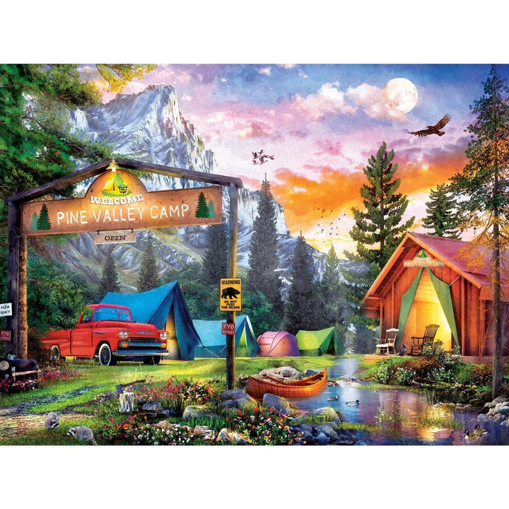 Campside Pine Valley Camp 300 Piece EZ Grip Jigsaw Puzzle 18x24 Inches Recycled Image 2