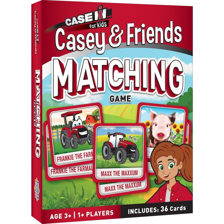 Case IH Casey and Friends Matching Game for Kids Memory Fun Farm Theme 18 Pairs Image 1