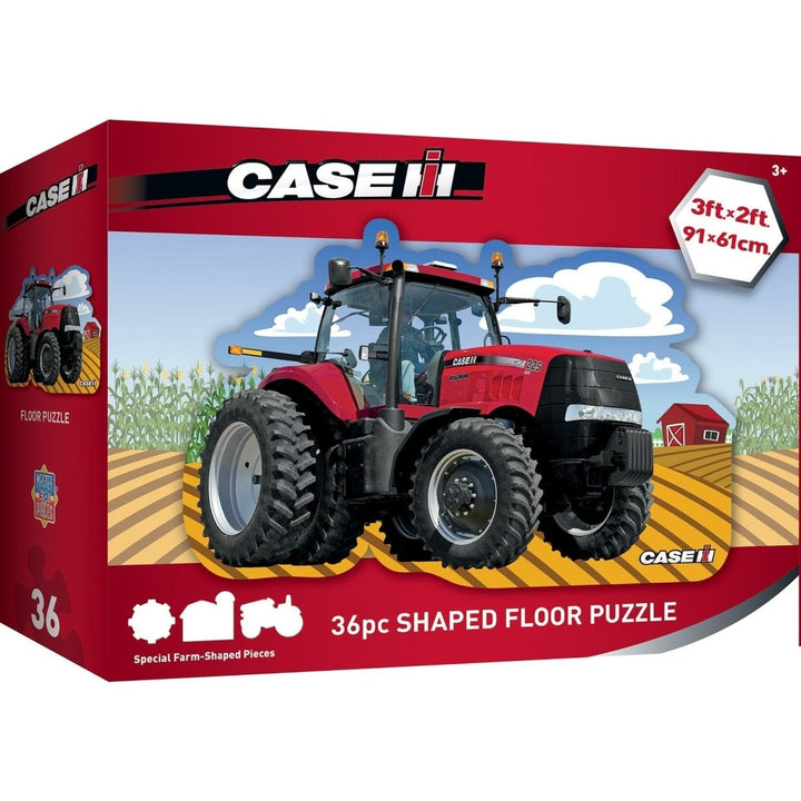 Case IH Tractor 36 Piece Floor Puzzle for Kids Red Shaped Pieces Ages 3+ Image 1