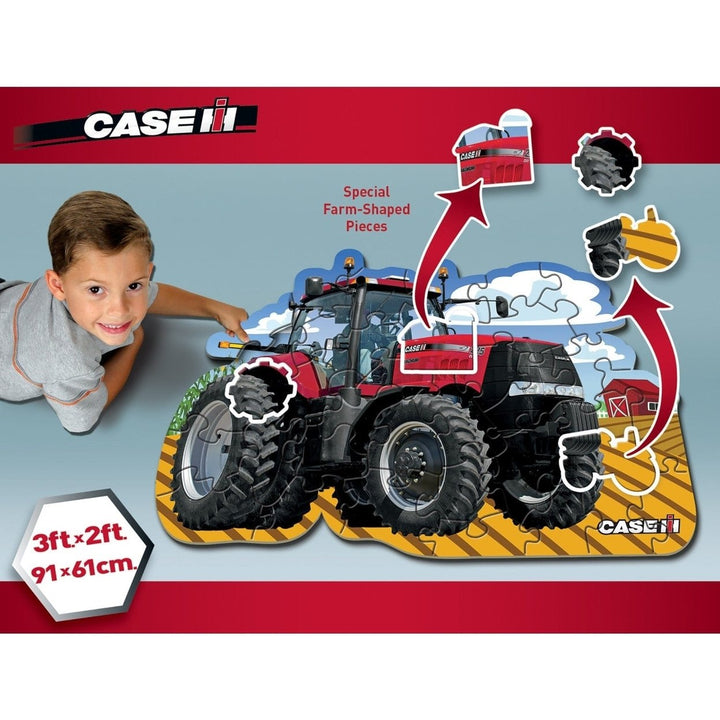 Case IH Tractor 36 Piece Floor Puzzle for Kids Red Shaped Pieces Ages 3+ Image 3