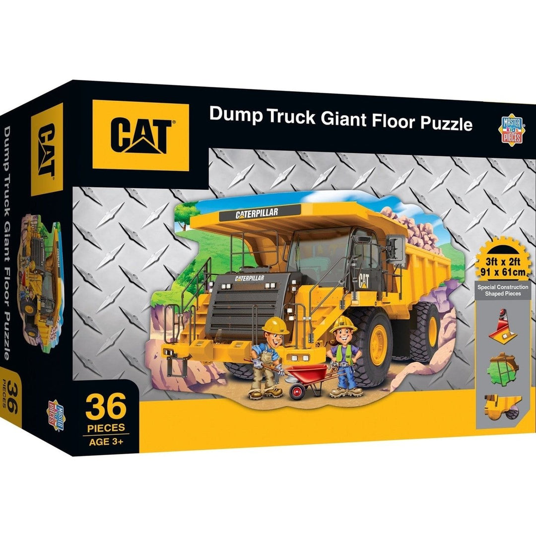 Caterpillar Dump Truck 36 Piece Floor Jigsaw Puzzle for Ages 3 and Up Image 1