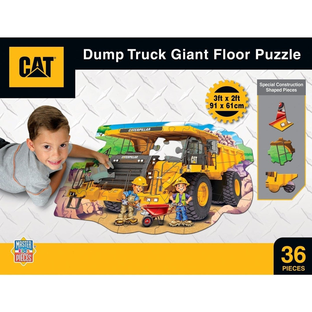 Caterpillar Dump Truck 36 Piece Floor Jigsaw Puzzle for Ages 3 and Up Image 3