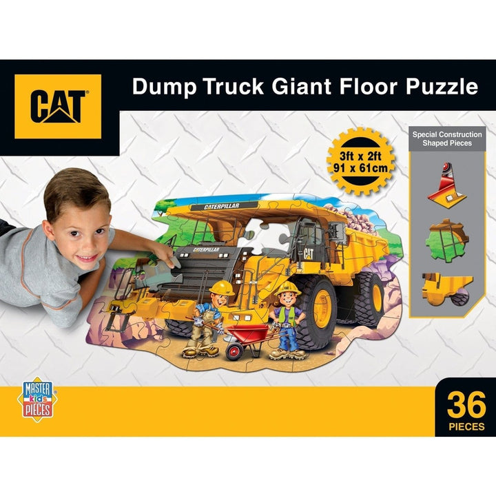 Caterpillar Dump Truck 36 Piece Floor Jigsaw Puzzle for Ages 3 and Up Image 3