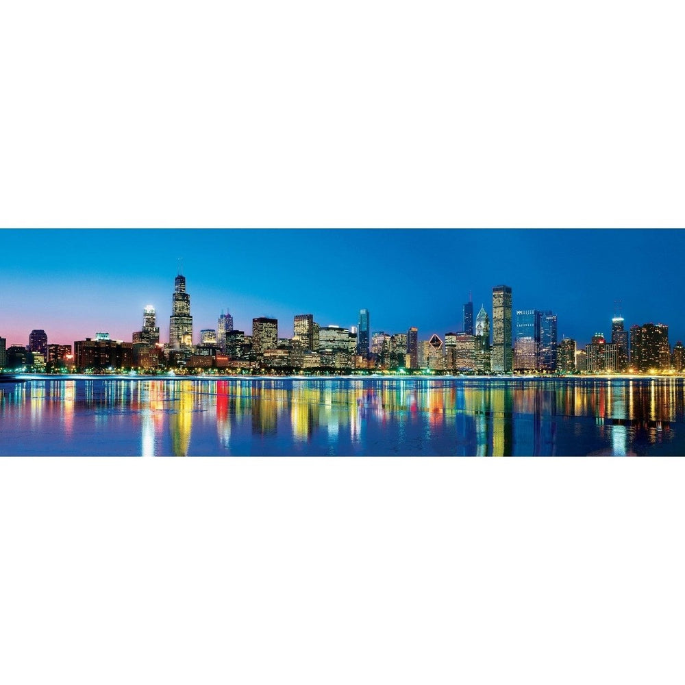 American Vista 1000 Piece Jigsaw Puzzle Chicago Panoramic Skyline 27x20 Inches Image 2