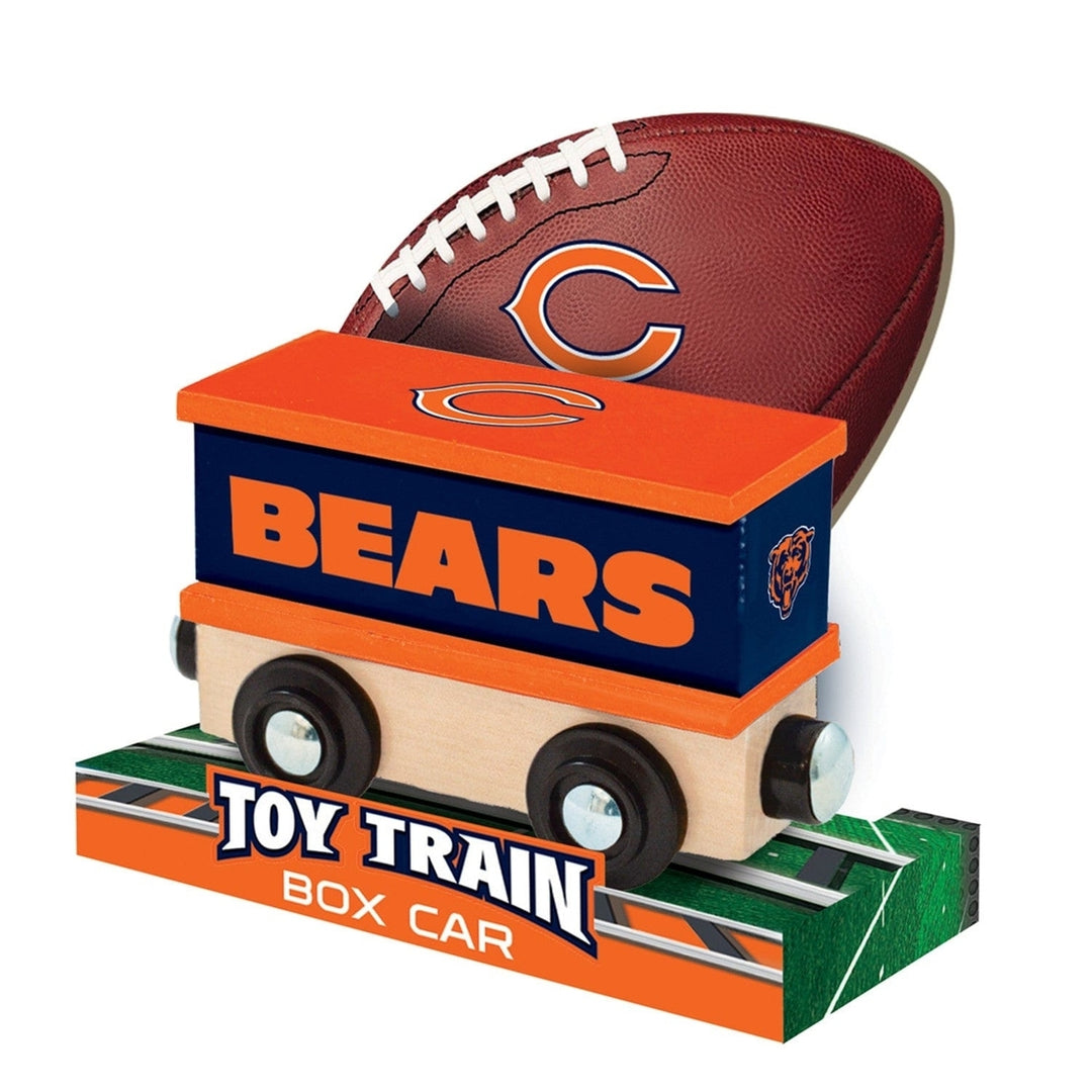 Chicago Bears Toy Train Box Car Hand-Painted Real Wood Ages 3 and Up Image 3