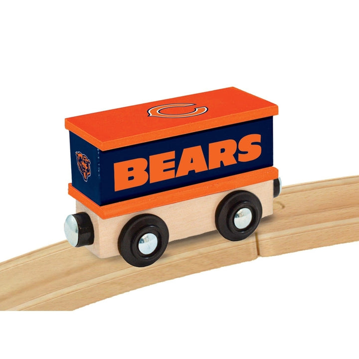 Chicago Bears Toy Train Box Car Hand-Painted Real Wood Ages 3 and Up Image 4