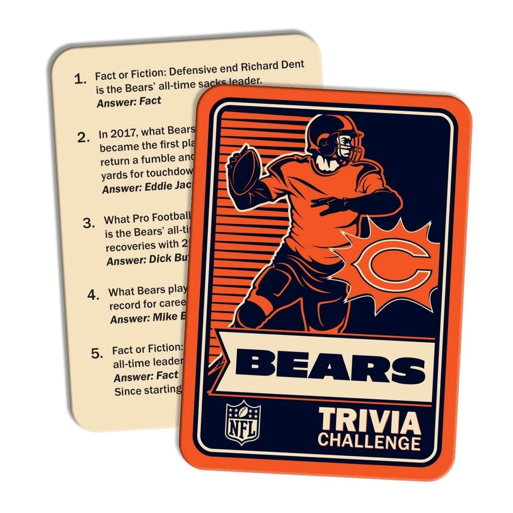 Chicago Bears Trivia Challenge Game 50 Cards 250 Questions Age 12 and Up Image 2