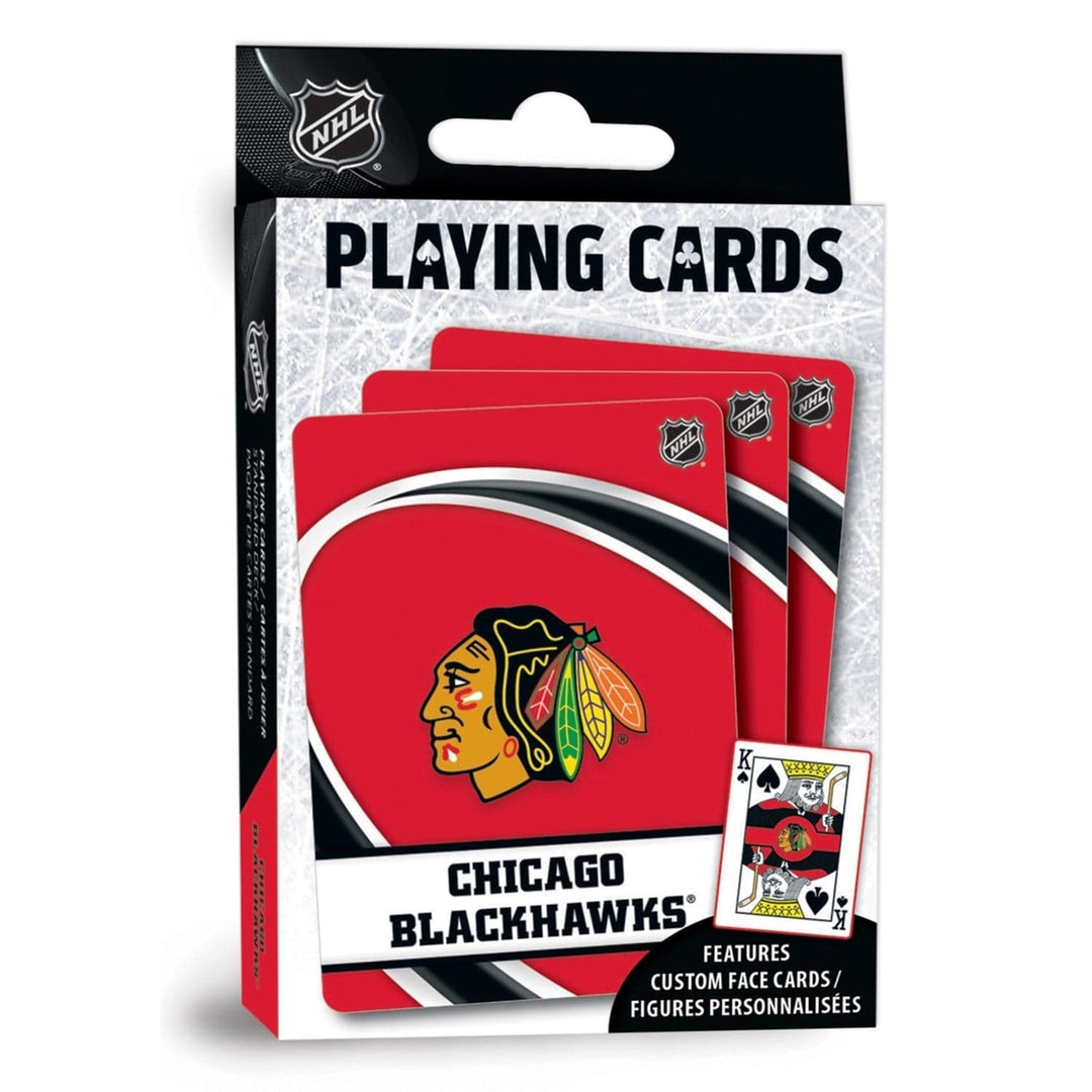 Chicago Blackhawks Playing Cards 54 Card Deck Officially Licensed NHL Team Cards Image 1