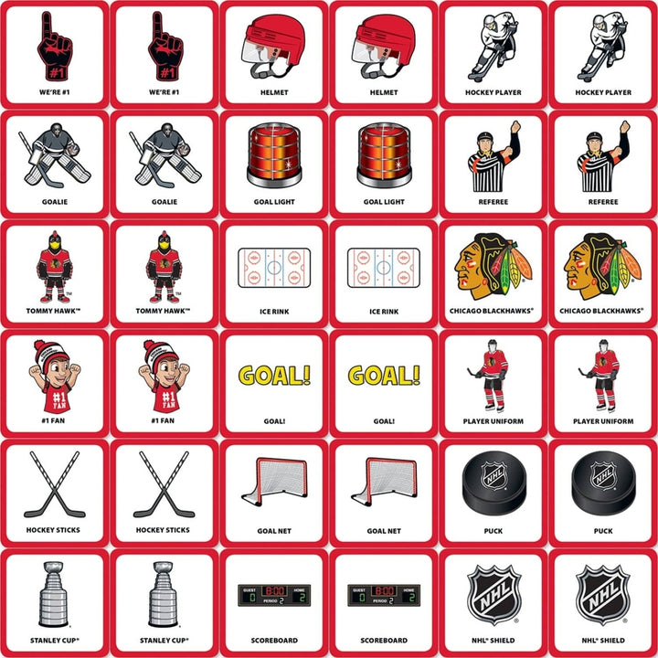 Chicago Blackhawks Matching Game Family Fun Card Game for All Ages 18 Pairs Image 2