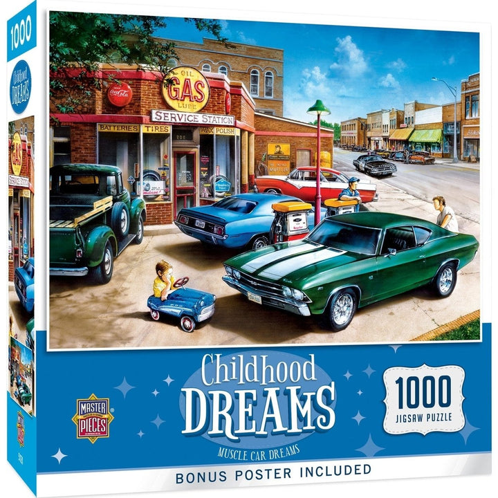 MasterPieces Muscle Car Dreams 1000 Piece Jigsaw Puzzle Eco-Friendly Materials Image 1