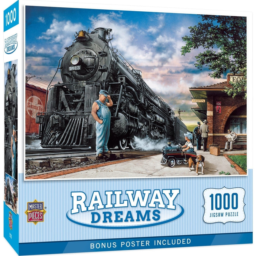 Childhood Dreams Puzzle 1000 Pieces Railway Themed Family Fun Jigsaw Puzzle Image 1