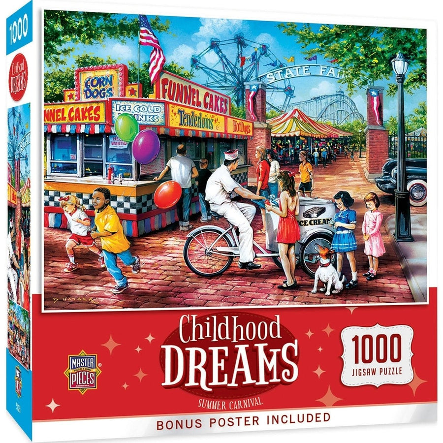 MasterPieces 1000 Piece Jigsaw Puzzle Childhood Dreams Summer Carnival 19.25x26.75 Image 1