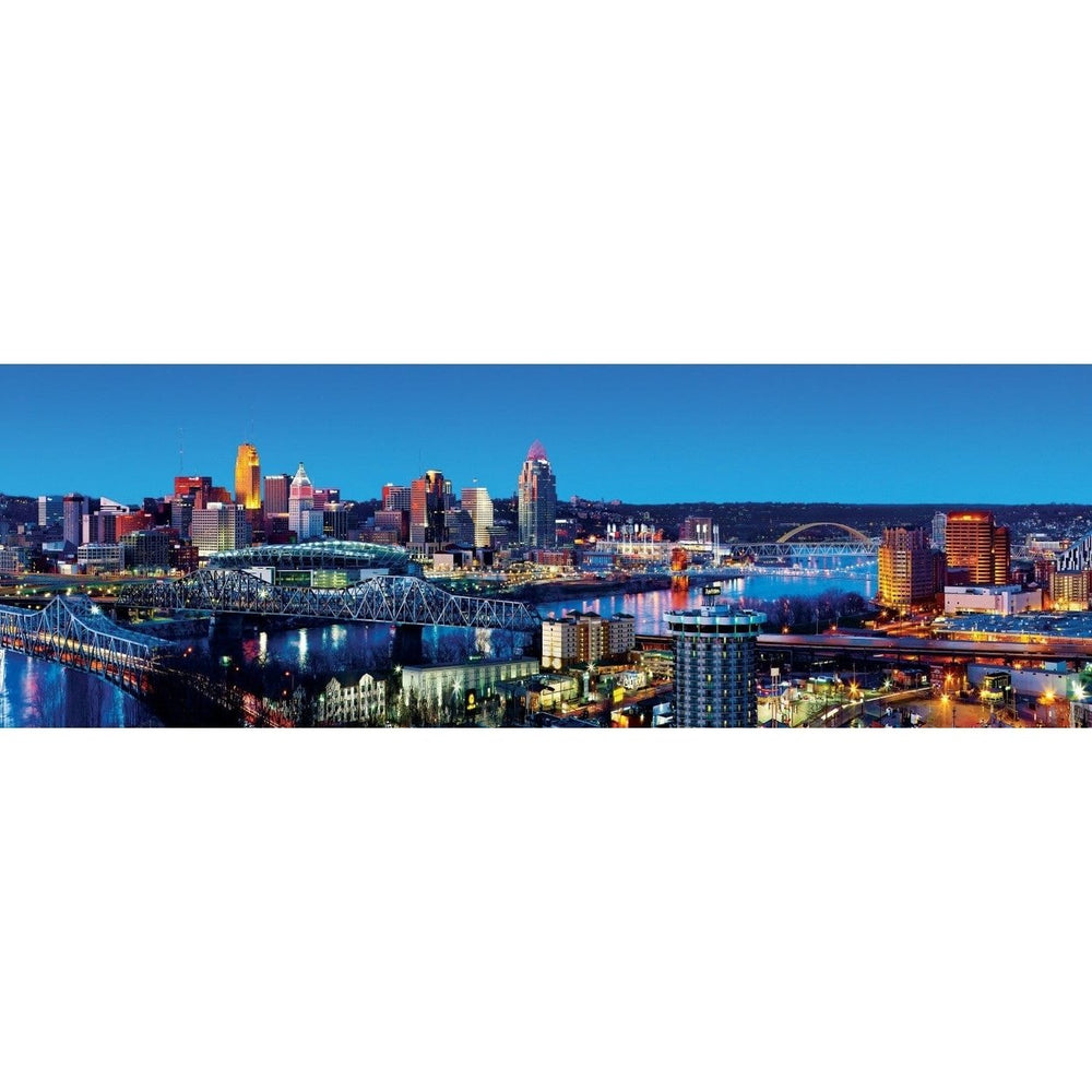 Cincinnati Ohio 1000 Piece Panoramic Jigsaw Puzzle American Vista Urban Skyline Image 2