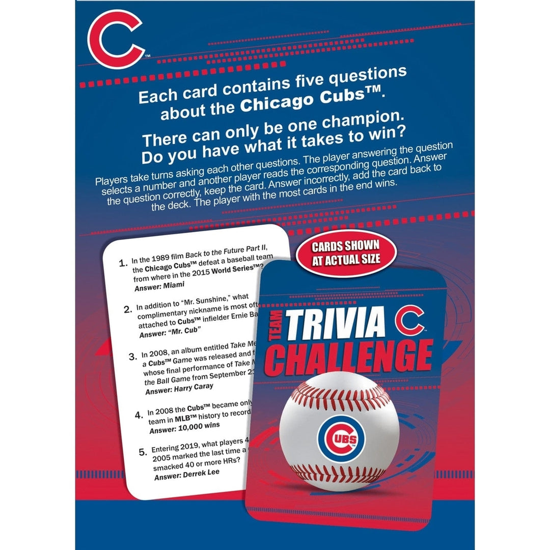 Chicago Cubs Trivia Challenge Game 250 Questions Fun for Ages 12 and Up Image 3