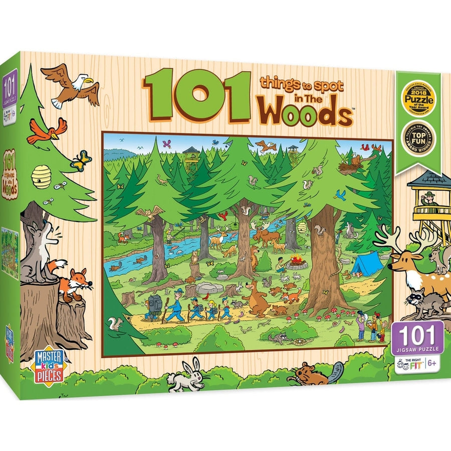 101 Things to Spot in the Woods Jigsaw Puzzle 101 Pieces 19x14 for Ages 6+ Image 1